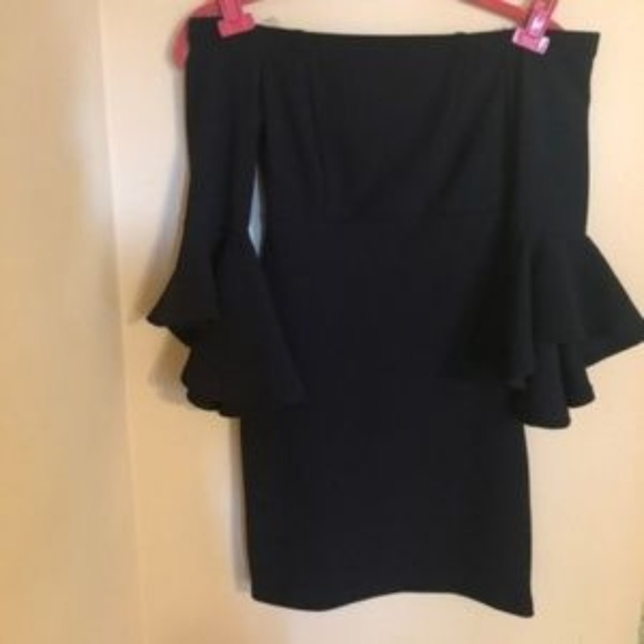 NEW Off-The-Shoulder Little Black Cocktail Dress - Picture 5 of 7